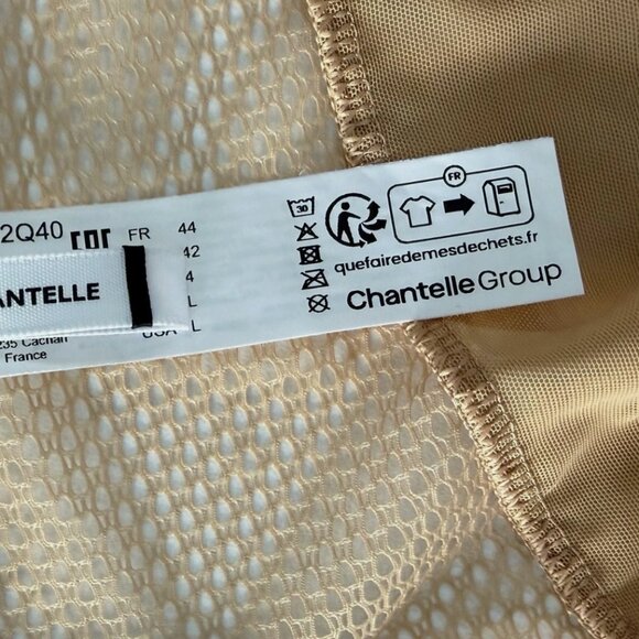 NEW Chantelle Toffee Sequins Fleurs Signature Mid-rise Mesh Tanga Brief Size L - Picture 9 of 9